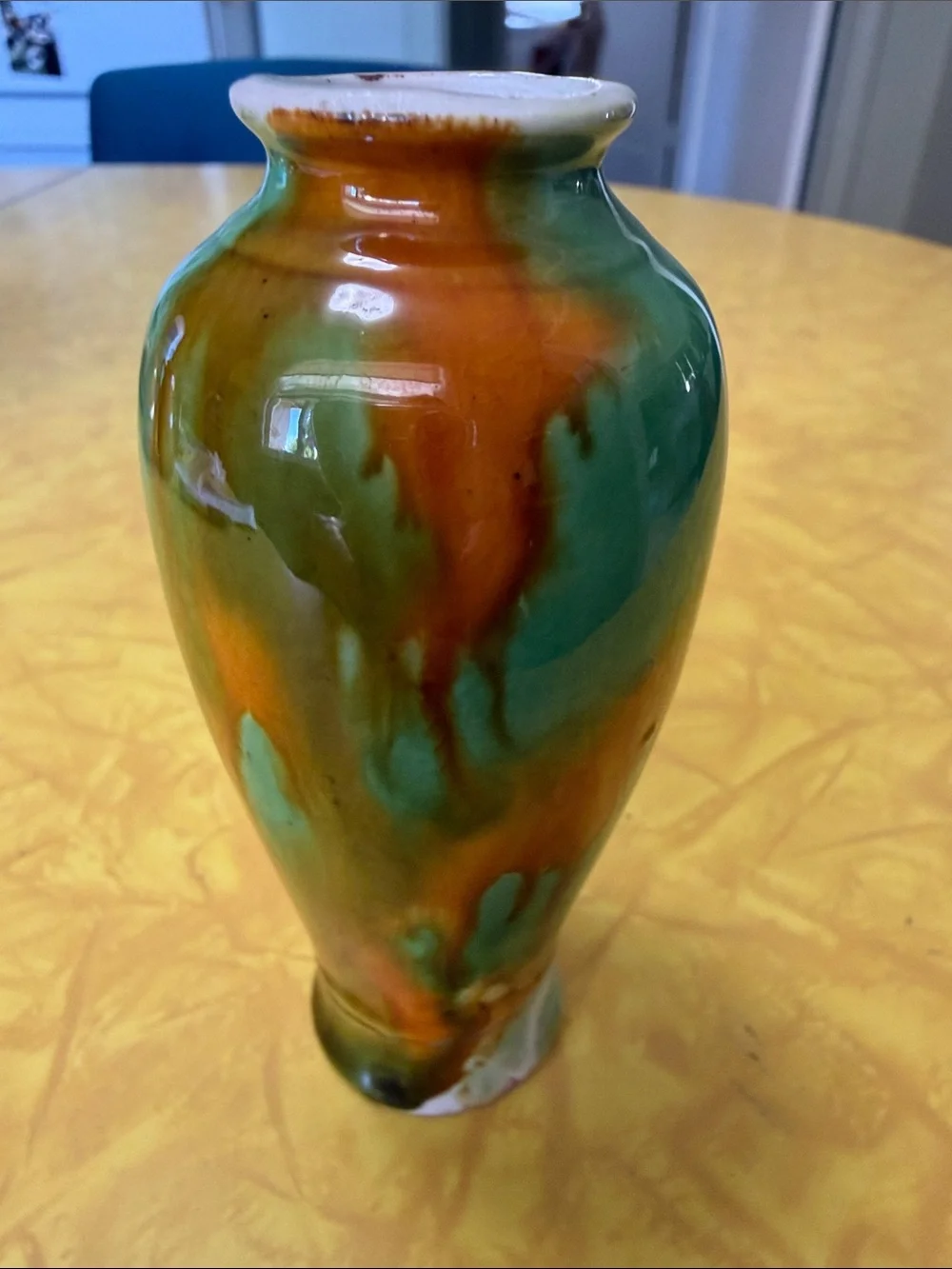 Vintage Ceramic Drip Bud Vase